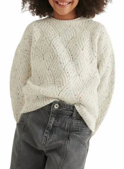 Mayoral Kids' Colored Dots Sweater In Beige In Neutral