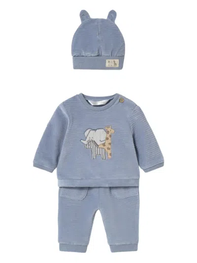 Mayoral Babies' Corduroy 3-piece Set Tracksuit In Blue