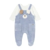 Mayoral Corduroy Teddy Babygrow Set In Blue
