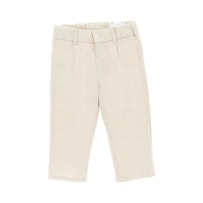 Mayoral Cotton And Linen Chino Pants Kids In White