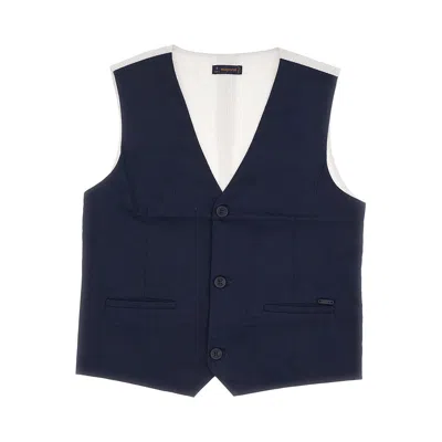 Mayoral Cotton And Linen Vest Kids In Blue