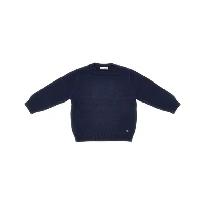 Mayoral Cotton And Wool-blend Knitted Sweater Kids In Blue