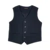 Mayoral Cotton-blend Jersey Vest Kids In Blue