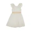 Mayoral Cotton-blend Mini Dress With Lace Details Kids In White