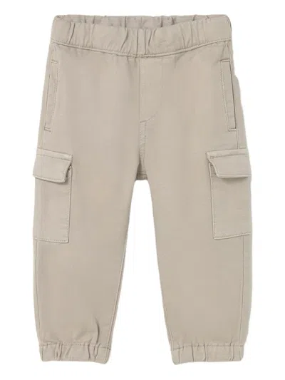 Mayoral Babies' Cotton Cargo Trousers In Neutral