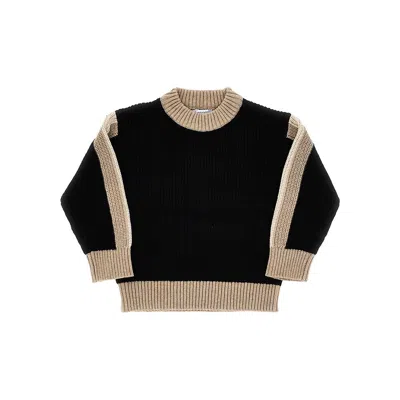 Mayoral Kids' Cotton Crewneck Sweater In Black
