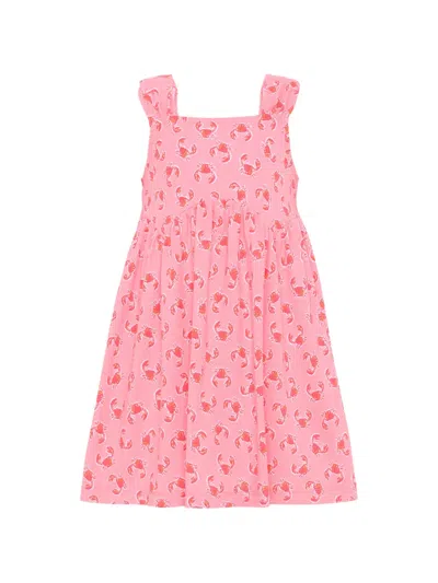 Mayoral Kids' Crab-print Dress In Multi
