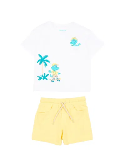Mayoral Babies' Crocodile-print Shorts Set In Multi