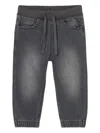 Mayoral Denim Jogger Trousers In Gray