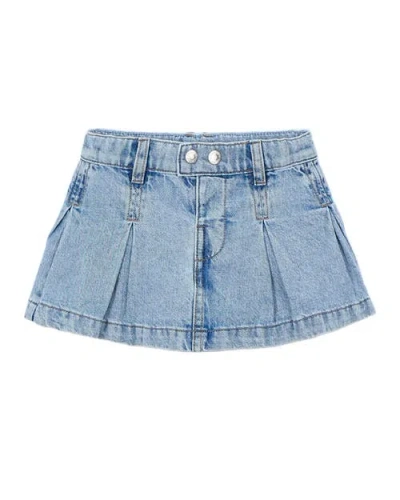 Mayoral Kids'  Denim Pleated Skirt In Multi