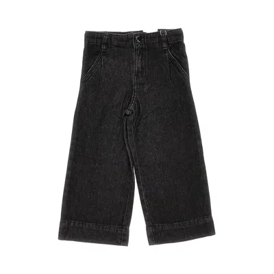 Mayoral Denim Wide Leg Pants Kids In Black