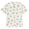 Mayoral Dinosaur Polo In Cream