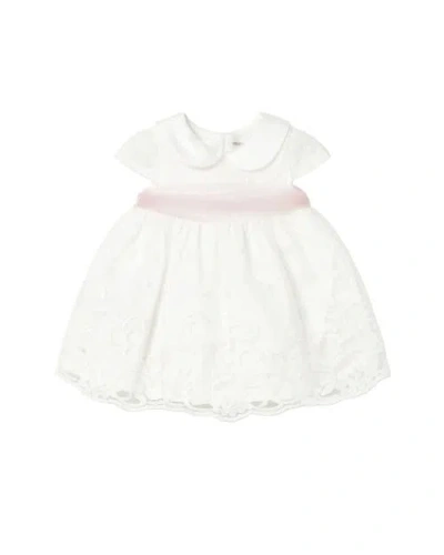 Mayoral Kids'  Dress With Embroidered Skirt In White