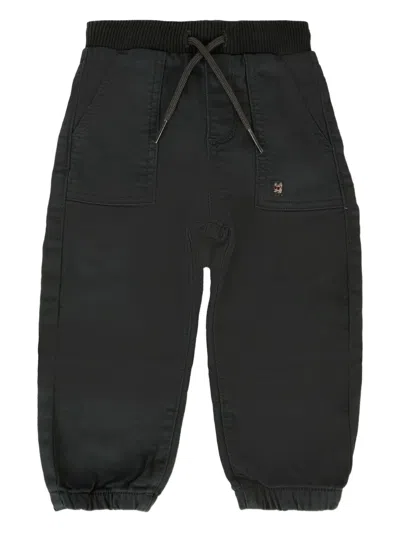 Mayoral Babies' Elastic-cuff Pocket Trousers In Black
