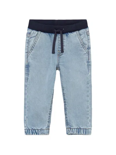 Mayoral Babies' Elastic Waistband Jeans In Blue