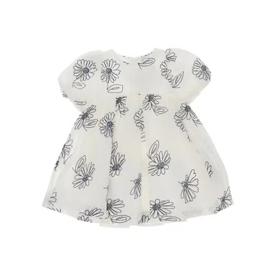 Mayoral Embroidered Cotton Mini Dress Kids In White
