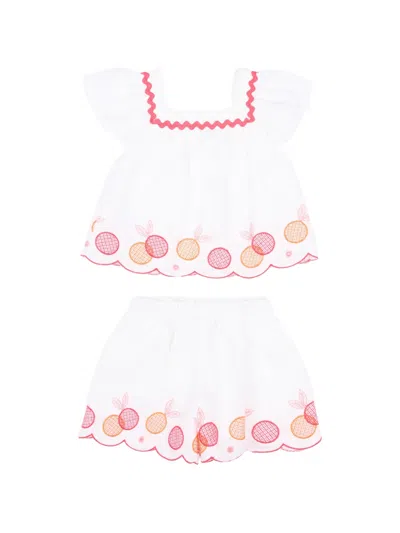 Mayoral Babies' Embroidered-detail Shorts Set In Multi