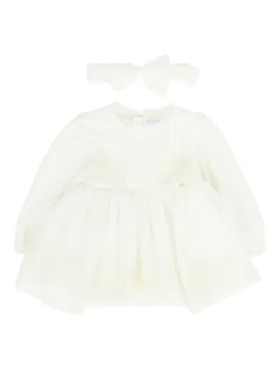 Mayoral Babies' Embroidered-lace Dress (set Of Two) In Neutral