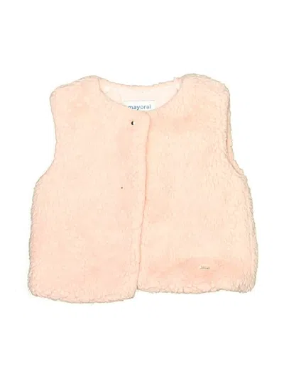 Pre-owned Mayoral Babies' Faux Fur Vest In Pink