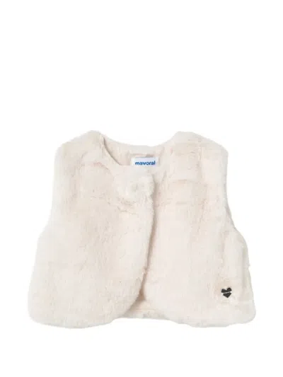 Mayoral Babies' Faux-fur Vest In White