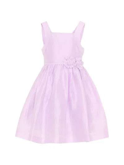 Mayoral Kids' Floral-details Dress In Purple