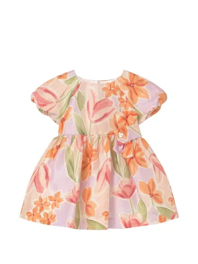 Mayoral Babies' Floral-print Mini Dress In Multi