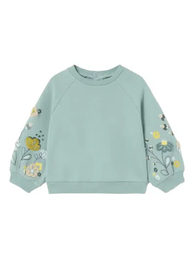 Mayoral Babies' Floral Tracksuit (set Of Three) In Blue