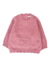 Mayoral Flower-embroidered Jumper In Pink