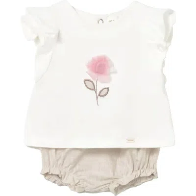 Mayoral Kids'  Flower Short Set In Animal Print