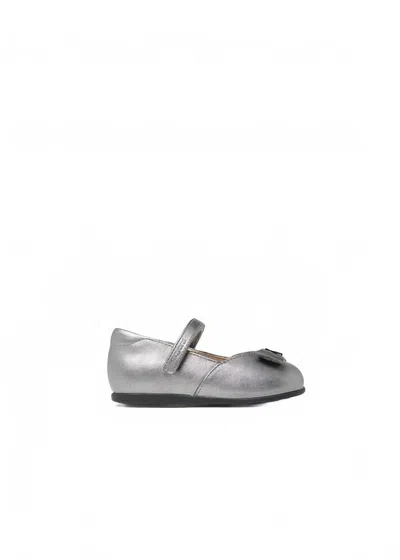 Mayoral Kids' Girls' Ballerina Flat With Bow Detail In Lead In Silver