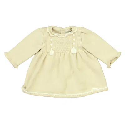 Pre-owned Mayoral Kids' Girls Beige Ivory Sweater