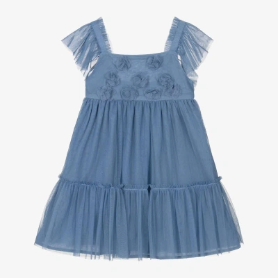 Mayoral Babies' Girls Blue Tulle Dress