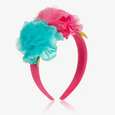 Mayoral Kids' Girls Fuchsia Pink Flower Appliqué Hairband