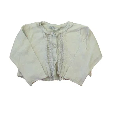 Pre-owned Mayoral Kids' Girls Gray Cardigan In Grey