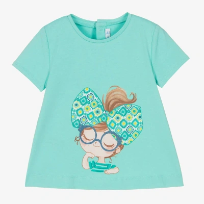 Mayoral Babies' Girls Green Cotton Tunic T-shirt
