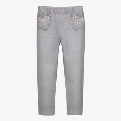 Mayoral Babies' Girls Grey Cotton Leggings In Gray