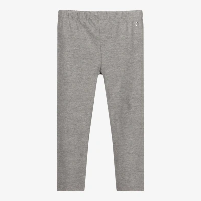 Mayoral Babies' Girls Grey Cotton Leggings In Gray