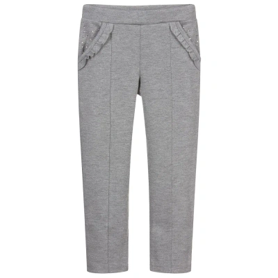 Mayoral Babies' Girls Grey Jersey Trousers In Gray