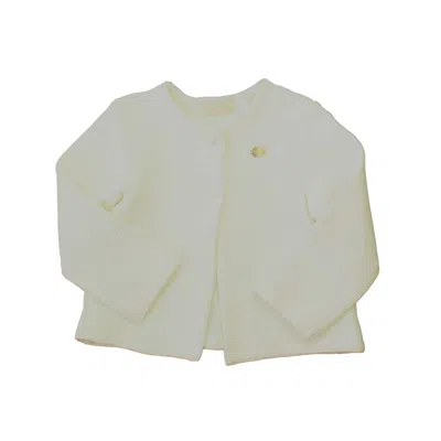 Pre-owned Mayoral Kids' Girls Ivory Cardigan In Neutral