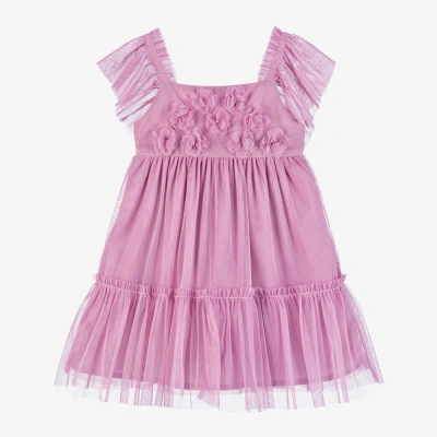 Mayoral Kids' Girls Lilac Pink Tulle Dress