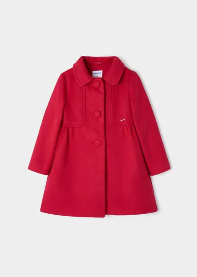 Mayoral Kids' Girls' Mouflon Coat In Red