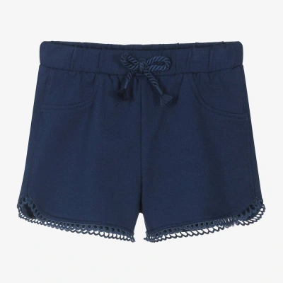 Mayoral Babies' Girls Navy Blue Cotton Jersey Shorts