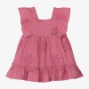 MAYORAL GIRLS PINK COTTON BRODERIE ANGLAISE DRESS