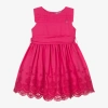MAYORAL GIRLS PINK EMBROIDERED COTTON DRESS