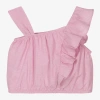 MAYORAL GIRLS PINK LINEN & COTTON BLOUSE