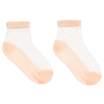 Mayoral Kids' Girls Pink Plumeti Socks In Neutral