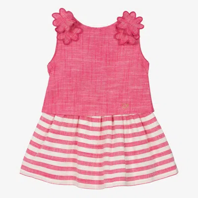 Mayoral Kids' Girls Pink Striped Skirt Set