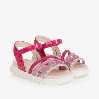 Mayoral Kids' Girls Pink Studded Strap Sandals