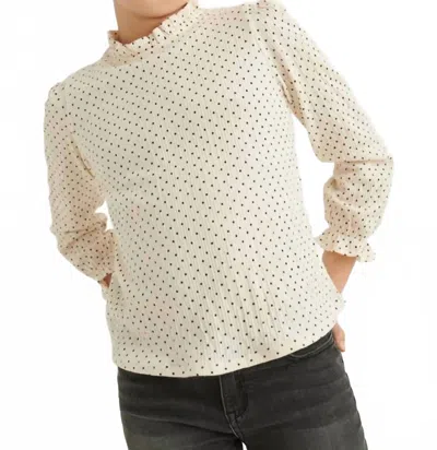 Mayoral Kids' Girls Star Printed Blouse In White In Neutral