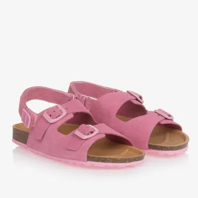 Mayoral Girls Teen Pink Suede Leather Sandals